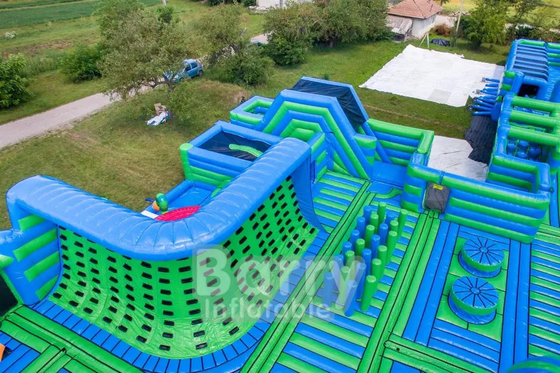 Anak-anak Dewasa Bintang Bouncy Castle PVC Inflatable Park Indoor Bounce Slide