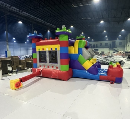 Tarpaulin Commercial Bounce House Dengan Slide Hiburan Bouncy Castle Combo