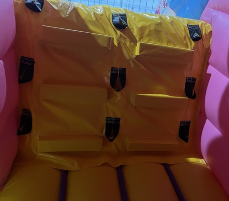 Tema kartun Slide Rumah Bouncing Inflatable Combo Unicorn Horse Bouncy Castle Slides