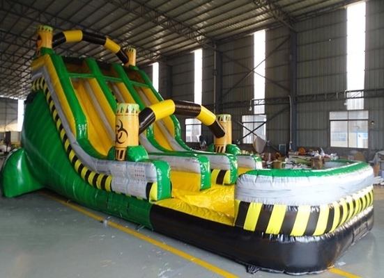 Tarpaulin Jungle Bouncy Castle dengan Slide Combo Slide Bounce House