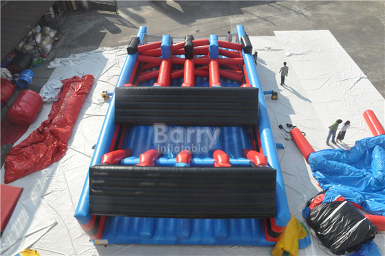 Multiple Inflatable Obstacle Course Permainan Olahraga Dewasa Pvc tahan lama Inflatable Combo