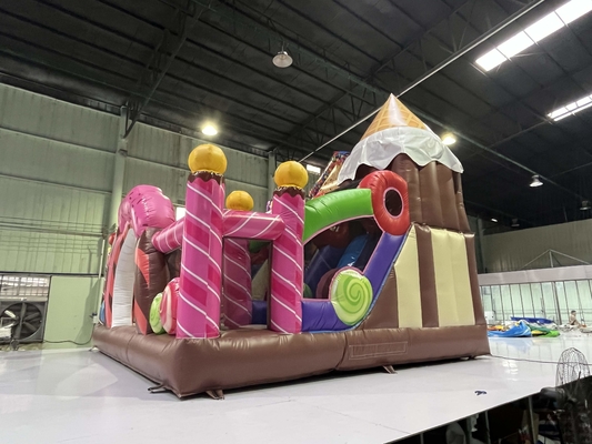 PVC Anak-anak Jumper Custom Inflatable Sewa Rumah Bounce Inflatable Tema Gula