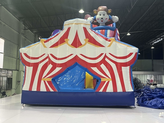 Tarpaulin Combo Jumping Castle Inflatable Jump House Dengan Slide