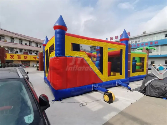Kastil Inflatable Kelas Komersial Rumah Bounce Anak-anak Bebas Phthalate
