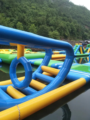 Trampolin Pulau Terapung Inflatable Taman Air Terapung Musim Panas