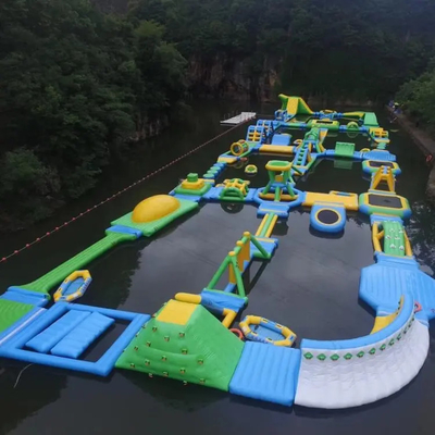 Trampolin Pulau Terapung Inflatable Taman Air Terapung Musim Panas