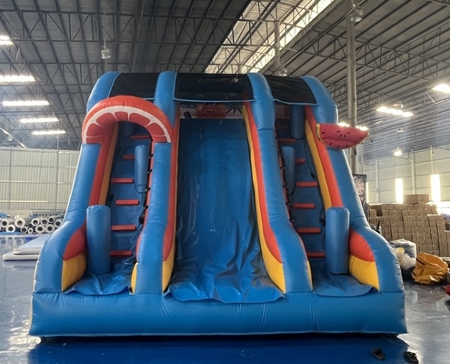 0.55mm PVC Komersial Slide Air Inflatable Menyewa Slide Inflatable