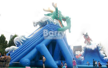 Menyesuaikan PVC Dewasa Naga Raksasa Inflatable Slide Blow Up Slip Dan Slide