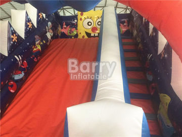 Profesional Spongebob Komersial Inflatable Slide Tahan Api Untuk Anak-Anak Bermain