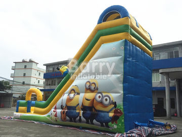 Komersial Inflatable Bounce Slide Luar Ruangan Kecil Minion Slide Tiup Untuk Anak-Anak