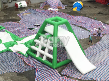 4.8m Tinggi Inflatable Air Mainan Inflatable Water Jumping Tower Dengan Water Slide