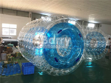 Waterproof Kustom Inflatable Pool Toys Blue Water Roller Untuk Anak-Anak / Dewasa