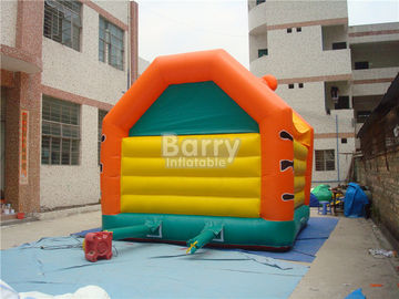 Unsur-unsur hiburan Inflatable Bouncy House Tiger Pattern PVC Tarpaulin 0.55mm