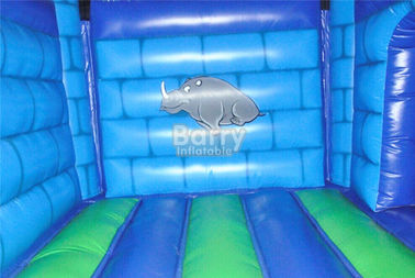 Mickey Mouse Inflatable Bouncer Blue Inflatable Jumping House Dengan Slide