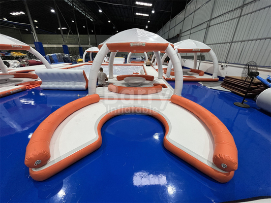 Peralatan Hiburan Air Aqua Sofa Platform rekreasi air Dock Pulau terapung