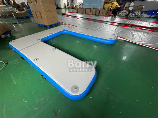 OEM ODM Drop Stitch DWF Material Platform Inflatable Untuk Air Inflatable Swim Dock