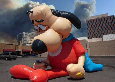 Giant 0.5mm PVC Material Inflatable Cartoon Characters Untuk Iklan