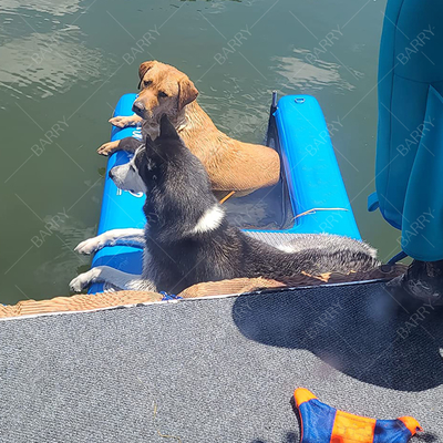 kolam renang danau sungai lipat hewan peliharaan anjing tangga terapung inflatable anjing ramp air untuk dermaga