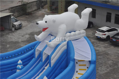 Kolam Renang Slide Cantik Beruang Baru Yang Indah, Kolam Renang Tiup Untuk Taman Hiburan