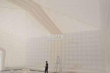 Putih 15x15M Tenda Inflatable, Custom Made Led Inflatable Party Tent Cube Untuk Acara