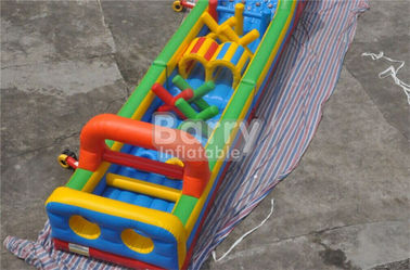 Long 3 bagian peralatan Bouncy Castle Kendala Kursus untuk orang dewasa dan anak-anak