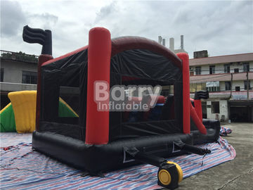 Kapal bajak laut Bounce Round Inflatable Combo Slide, Inflatable Bouncers For Kids Party