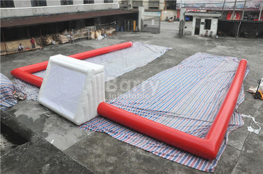 Red Air Sealed Big Inflatable Football Field, Lapangan Sepakbola Tiup