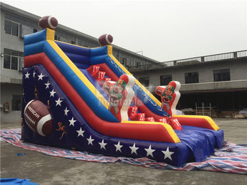 Disesuaikan Single Lane Rugby Commercial Inflatable Slide Untuk Playground