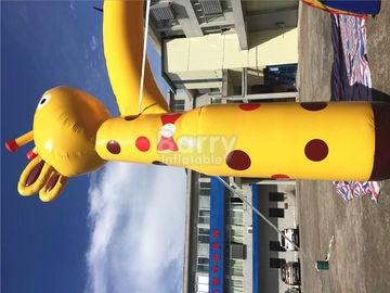Yellow Giraffe Inflatable Arch Untuk Acara Dengan Pencetakan Logo SCT EN71