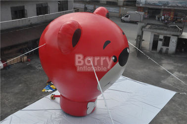 Balon Udara Beruang Tiup Merah Oxford Untuk Iklan 8.5m Tinggi