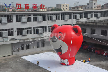 Balon Udara Beruang Tiup Merah Oxford Untuk Iklan 8.5m Tinggi