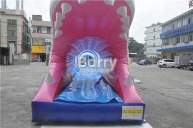 0,55mm PVC Terpal Inflatable Water Slides Untuk Anak-Anak, Kustom Tajam Inflatable
