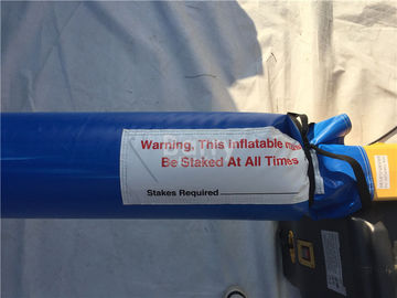 Kelas Komersial Gelombang Inflatable Dry Slide 7.6x3.8m Disesuaikan