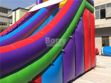 Rainbow Commercail Slide Tiup Untuk Anak-Anak Dengan Pencetakan Penuh
