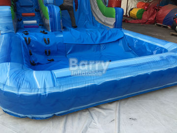 Musim panas Palm Tree Inflatable Outdoor Water Slide Dengan Printing