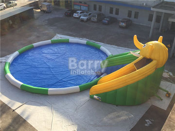 0,55mm PVC Terpal Inflatable Water Slide Park Untuk Anak-Anak / Permainan Air Inflatable
