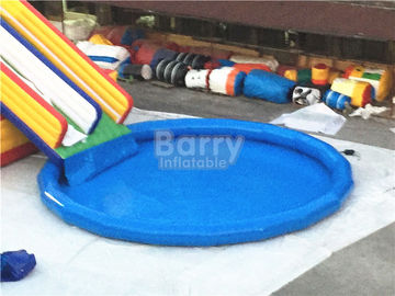 Taman Hiburan Inflatable Backyard Water, Inflatable Slide Dengan Kolam Renang