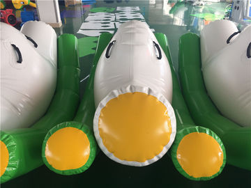 3 * 2 * 1.5 m Hijau Inflatable Seesaw / Blow Up Mainan Untuk Kolam Renang Di Musim Panas Panas