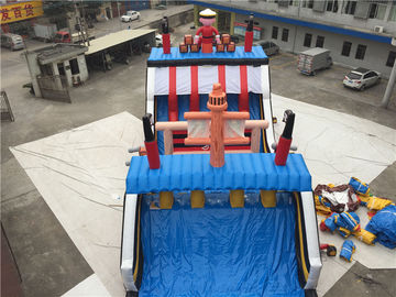 Great Race Pirate Ship Inflatable Outdoor Obsatcle Course untuk Dewasa / Anak-Anak