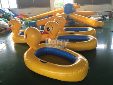 Big Yellow Duck Animal Mengapung Inflatable Water Toys Untuk Kolam Renang dengan Logo Printing