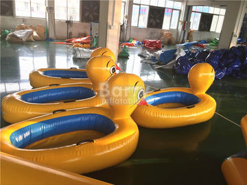 Big Yellow Duck Animal Mengapung Inflatable Water Toys Untuk Kolam Renang dengan Logo Printing