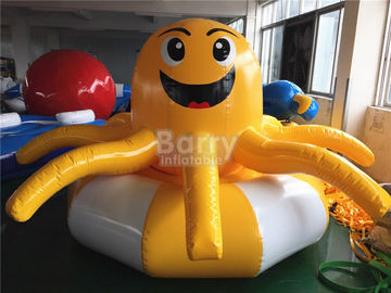Disesuaikan Yellow Octopus Inflatable Pool Floats Untuk Aqua Water Park