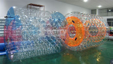 PVC 0.6 Atau 0.9mm Inflatable Water Park Games, Inflatable Water Roller Untuk Dewasa