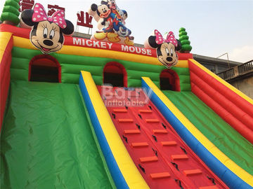 Taman Bermain Tiup Kastil Bouncing Anak / Taman Hiburan Tiup Mickey Kartun Taman Hiburan Tiup