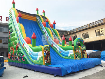 11X6X9m Slide Inflatable Komersial, PVC Tarpaulin Blow Up Jumping Castle