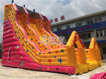 Custom Made Kids Inflatable Slide Single Lane Kuning 12x7x10m