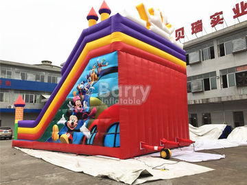 Jalur Ganda Profesional Beruang Kid Inflatable Slide 12 * 8 * 8m Atau Disesuaikan