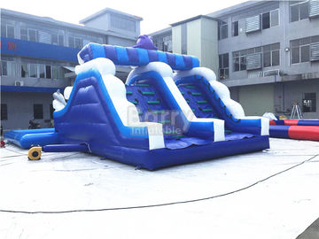 Blue Wave Ultimate Inflatable Backyard Water Park Dengan Kolam Customzied Ukuran