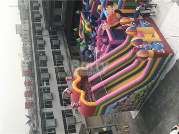 Disesuaikan Mickey Mouse Inflatable Jumping Castle Slide Untuk Backyard