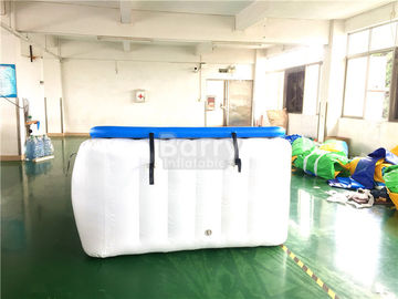 Double Wall Fabric Blue Mengambang Air Inflatable Air Track Ramp Untuk Slide